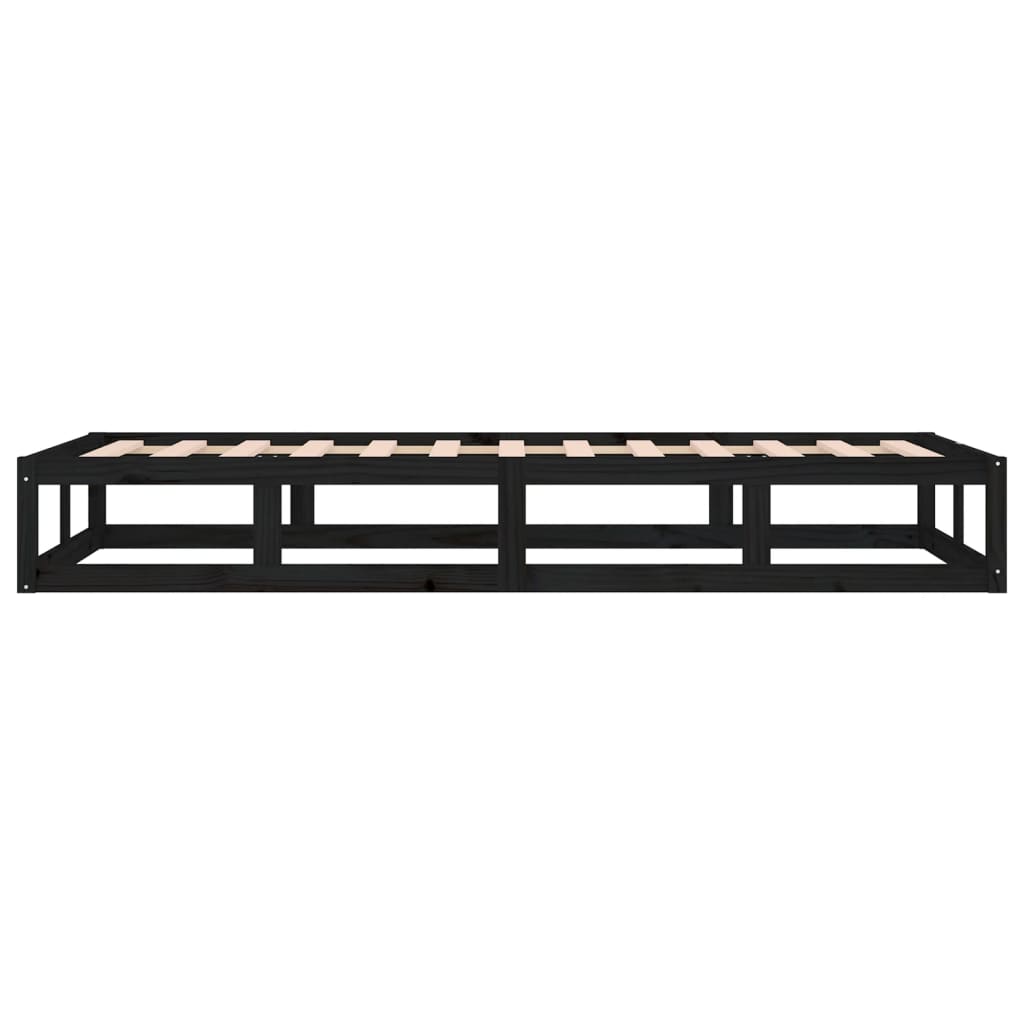 Bed Frame | Black | Solid pine wood, Plywood | Small Single | Sturdy