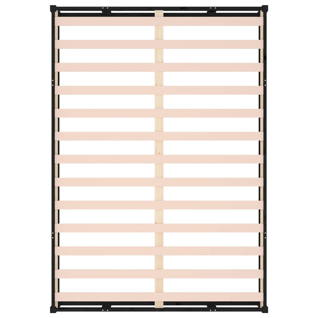 Bed Frame | Black | Solid pine wood, Plywood slats | Small Double