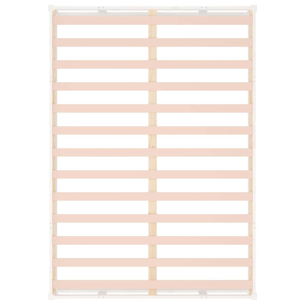 Bed Frame without Mattress White 135x190 cm Double Double Solid Wood