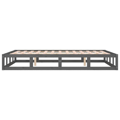 Bed Frame without Mattress Grey 135x190 cm Double Double Solid Wood