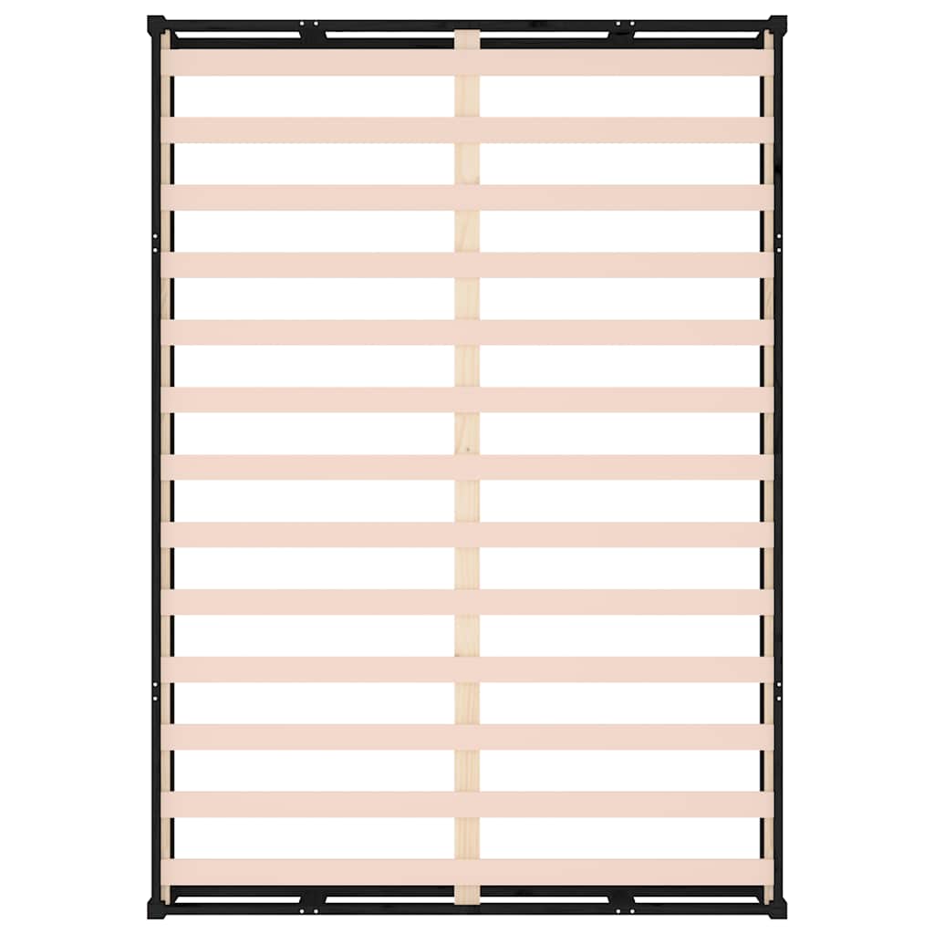 Bed Frame without Mattress Black 140x190 cm Solid Wood