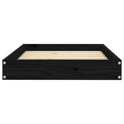 Dog Bed Black 71.5x54x9 cm Solid Wood Pine