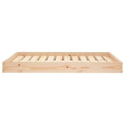 Dog Bed | Natural Wood | Solid Pine Wood | 101.5x74x9 cm | Minimalistic