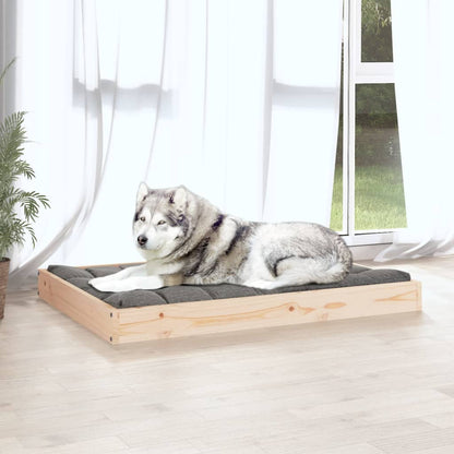 Dog Bed | Natural Wood | Solid Pine Wood | 101.5x74x9 cm | Minimalistic