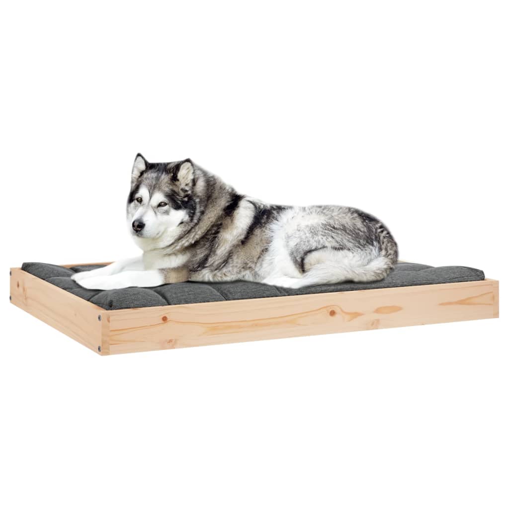 Dog Bed | Natural Wood | Solid Pine Wood | 101.5x74x9 cm | Minimalistic