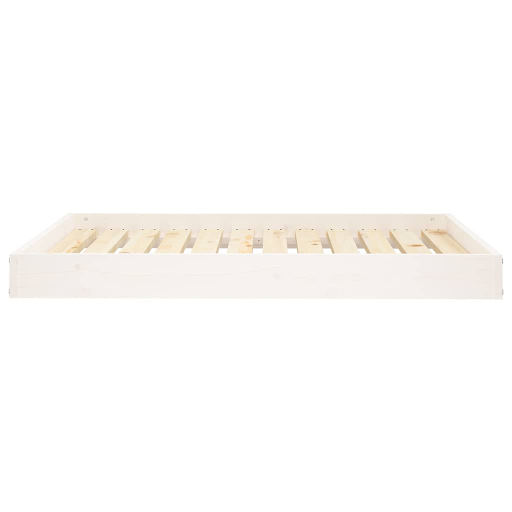 Dog Bed Medium Solid pine wood White