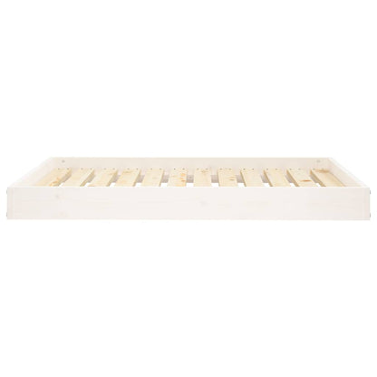 Dog Bed Medium Solid pine wood White