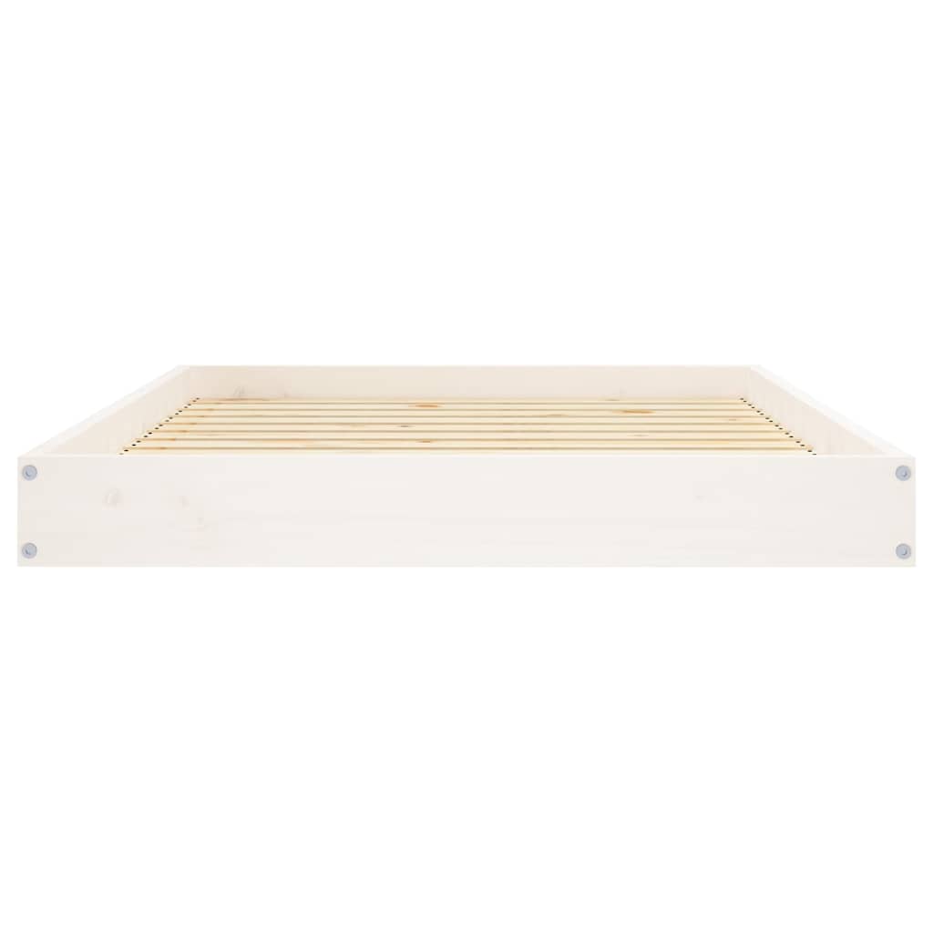Dog Bed Medium Solid pine wood White