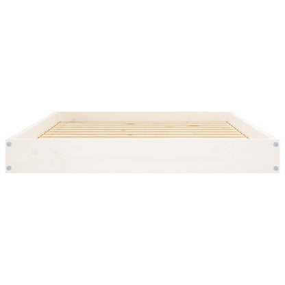 Dog Bed Medium Solid pine wood White