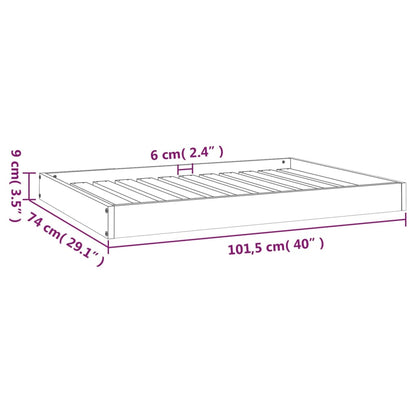 Dog Bed White 101.5x74x9 cm Solid Wood Pine