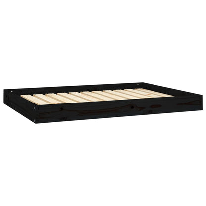 Dog Bed Black 101.5x74x9 cm Solid Wood Pine