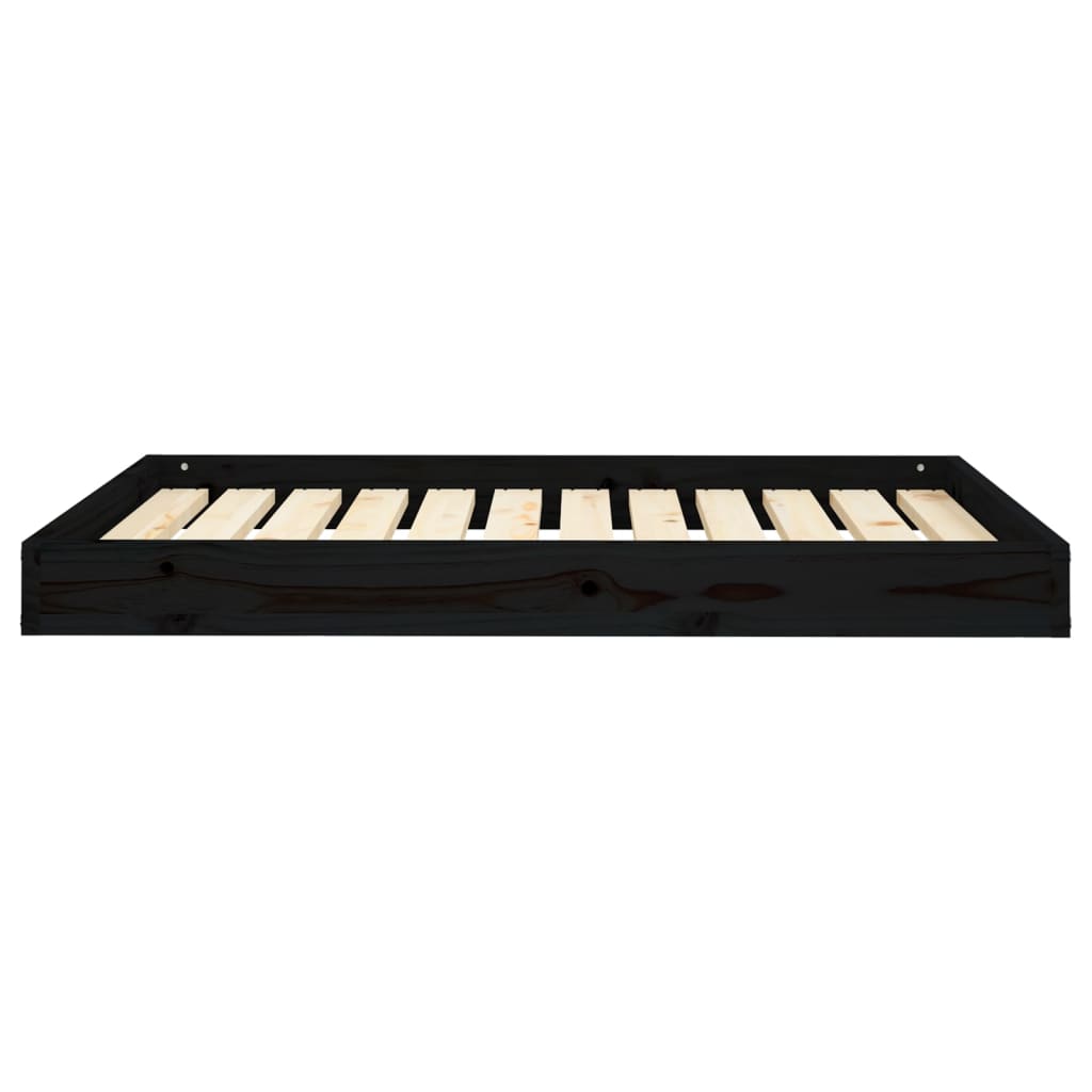 Dog Bed Black 101.5x74x9 cm Solid Wood Pine