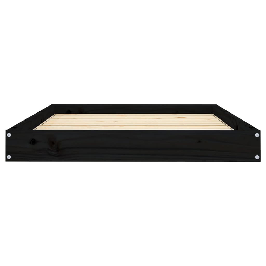 Dog Bed Black 101.5x74x9 cm Solid Wood Pine