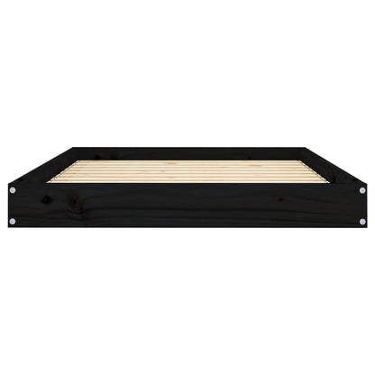 Dog Bed Black 101.5x74x9 cm Solid Wood Pine