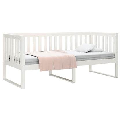 Day Bed without Mattress White 90x190 cm Single Solid Wood Pine