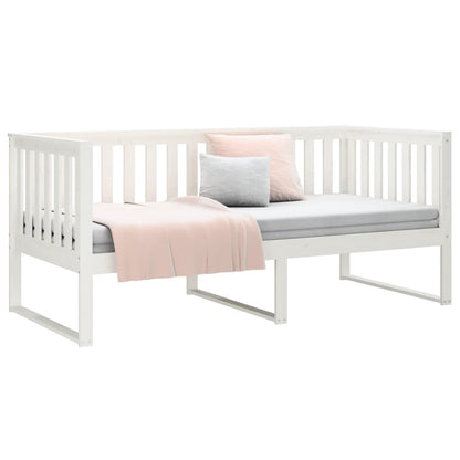 Day Bed without Mattress White 100x200 cm Solid Wood Pine