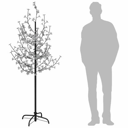 345132 vidaXL Cherry Blossom LED Tree Warm White 200 LEDs 180 cm