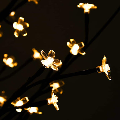 345133 vidaXL Cherry Blossom LED Tree Warm White 220 LEDs 220 cm
