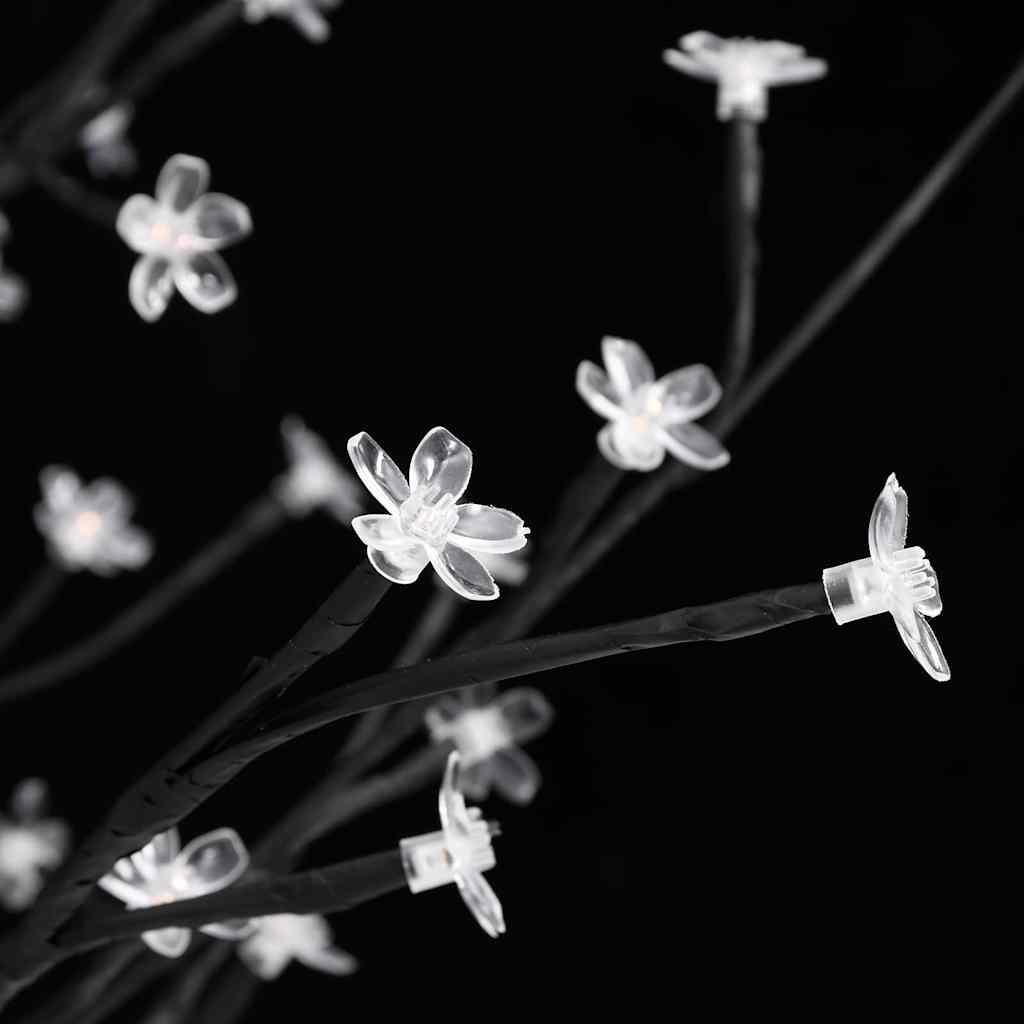 345133 vidaXL Cherry Blossom LED Tree Warm White 220 LEDs 220 cm