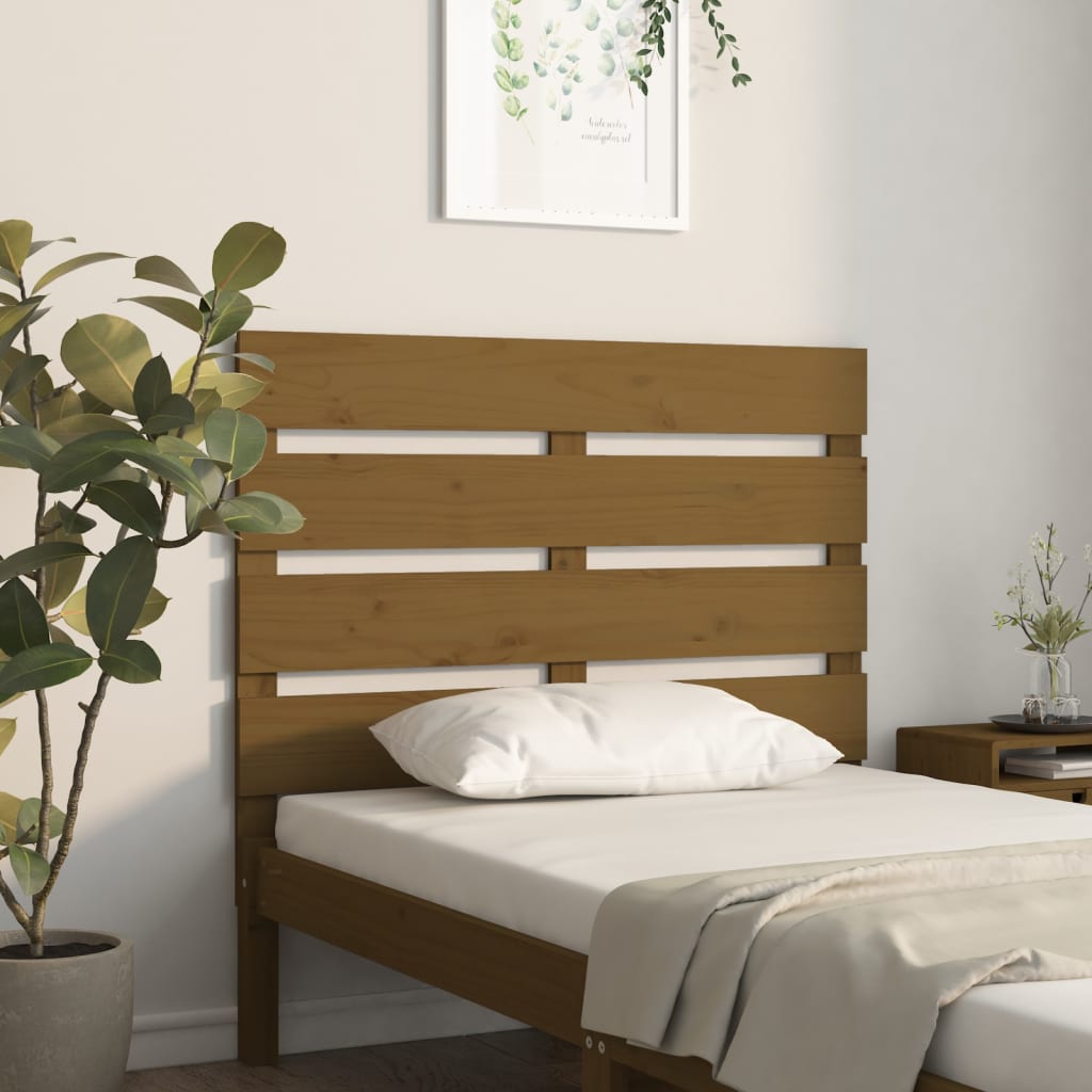 Headboard Honey Brown 100x3x80 cm Solid Wood Pine