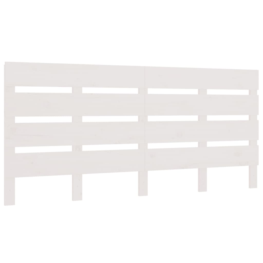 Headboard White 120x3x80 cm Solid Wood Pine