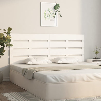 Headboard White 120x3x80 cm Solid Wood Pine
