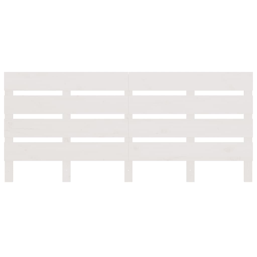 Headboard White 120x3x80 cm Solid Wood Pine