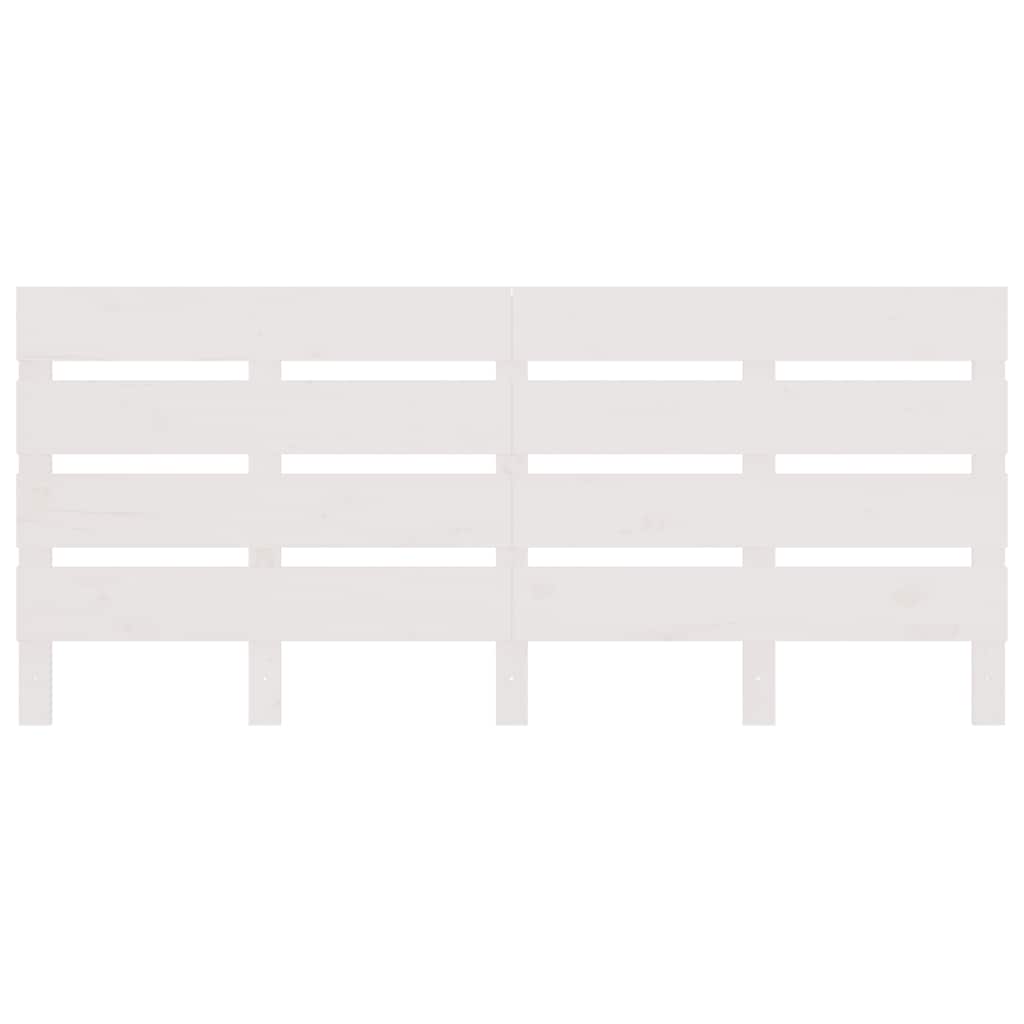 Headboard White 180x3x80 cm Solid Wood Pine