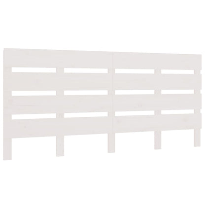 Headboard White 200x3x80 cm Solid Wood Pine