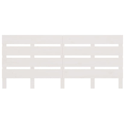 Headboard White 200x3x80 cm Solid Wood Pine