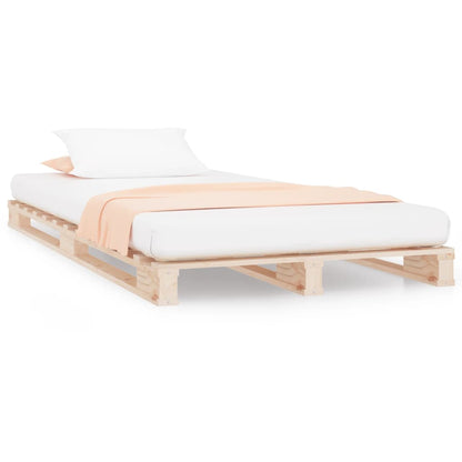 Pallet Bed | Natural Wood | Solid pine wood | Single |  Simplistic  | Bed