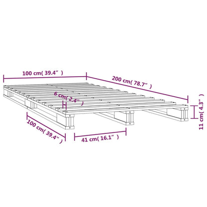 Pallet Bed | Natural Wood | Solid pine wood | Single |  Simplistic  | Bed