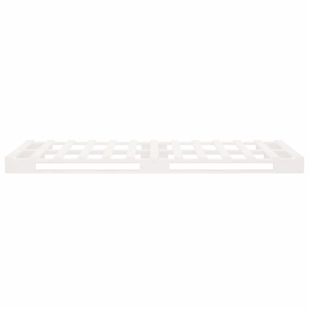 Pallet Bed | White | Solid pine wood | Single bed size | Durable