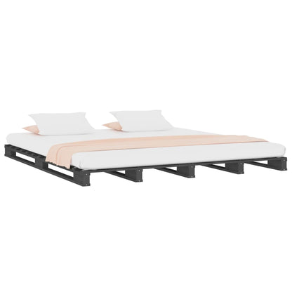 Pallet Bed | Grey | Solid pine wood | 120x200 cm | Simple | Pallet Bed