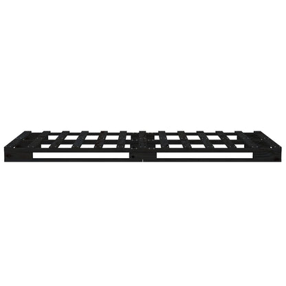 Pallet Bed without Mattress Black Small Single Solid Wood