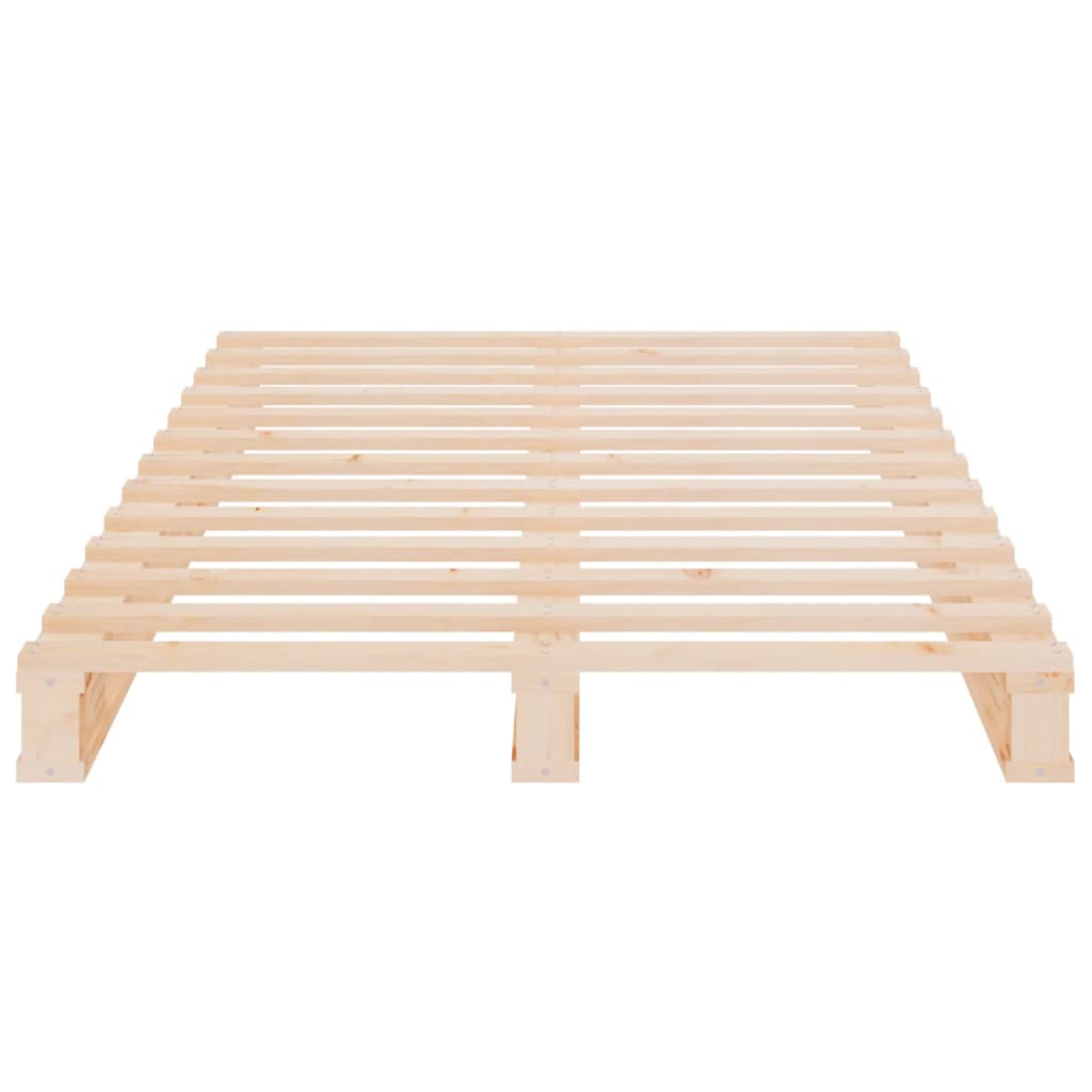 Pallet Bed without Mattress Single Solid Wood