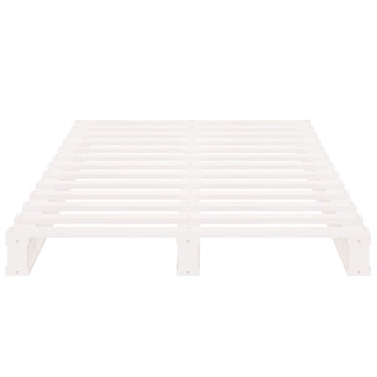 Pallet Bed without Mattress White Single Solid Wood