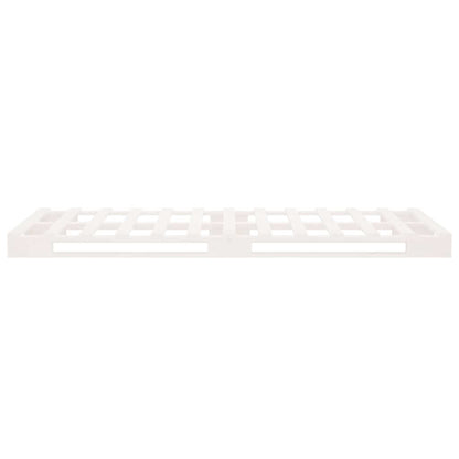 Pallet Bed without Mattress White Single Solid Wood