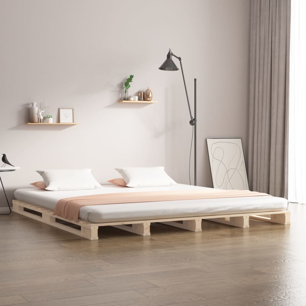 Pallet Bed | Natural Pine | Solid Pine Wood | Double | Durable