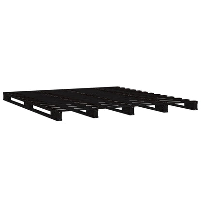 Pallet Bed | Black | Solid pine wood | Double | Durable | Pallet Bed
