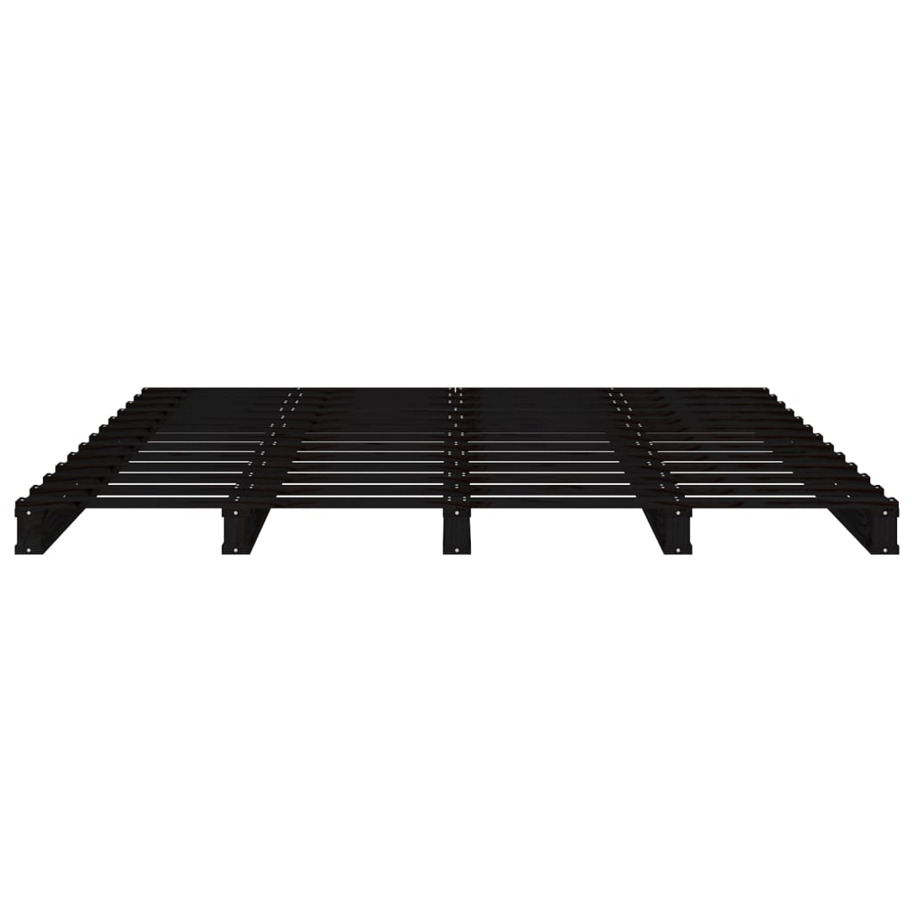 Pallet Bed | Black | Solid pine wood | Double | Durable | Pallet Bed