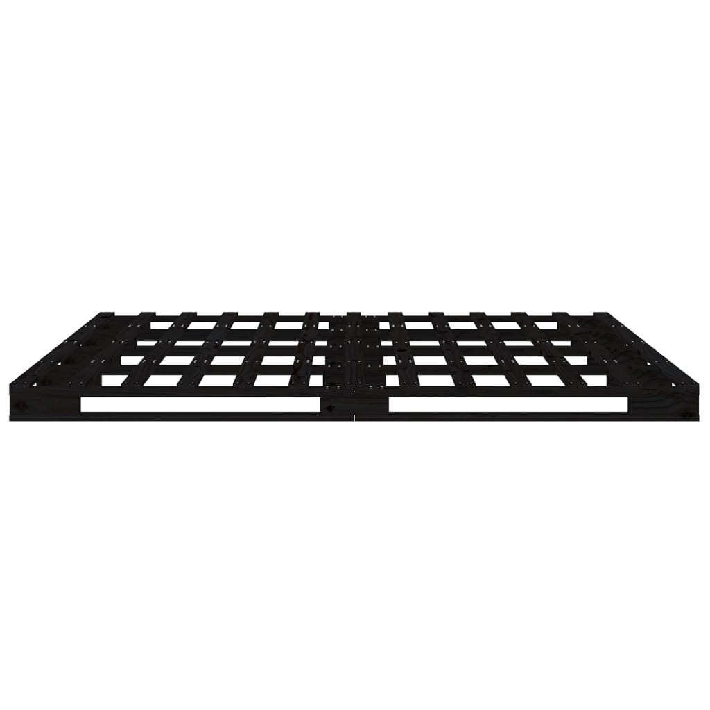 Pallet Bed | Black | Solid pine wood | Double | Durable | Pallet Bed