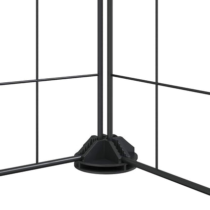 8-Panel Pet Cage Black 35x35 cm Steel