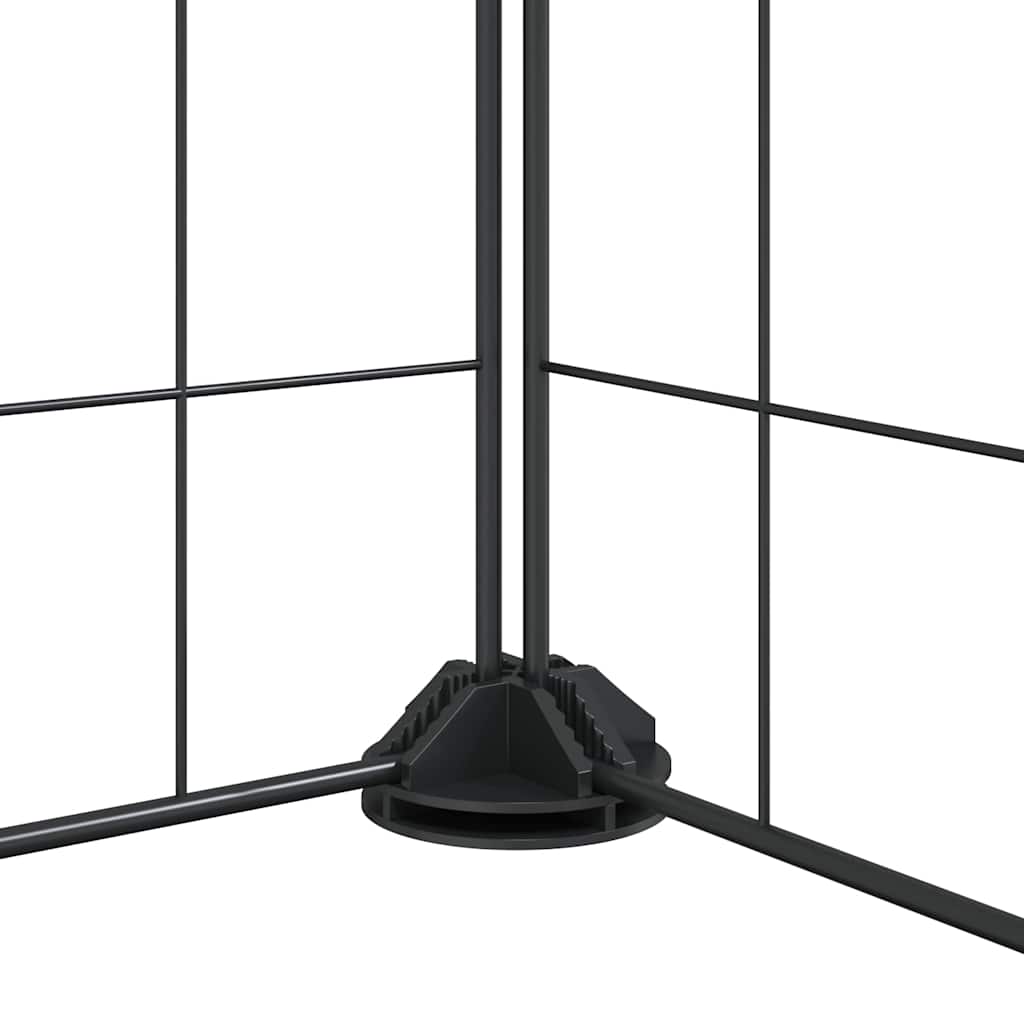 8-Panel Pet Cage with Door Black 35x35 cm Steel