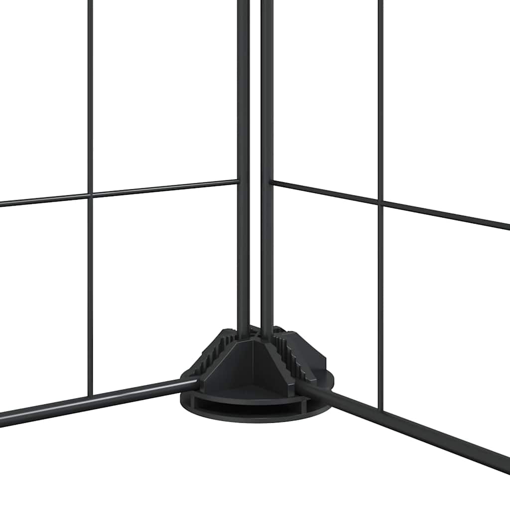 12-Panel Pet Cage with Door Black 35x35 cm Steel