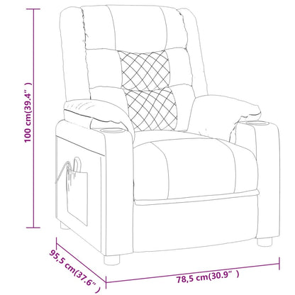 Recliner Chair Wine Red Faux Leather