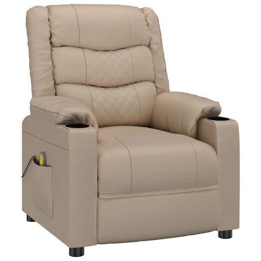 Recliner Chair Cappuccino Faux Leather