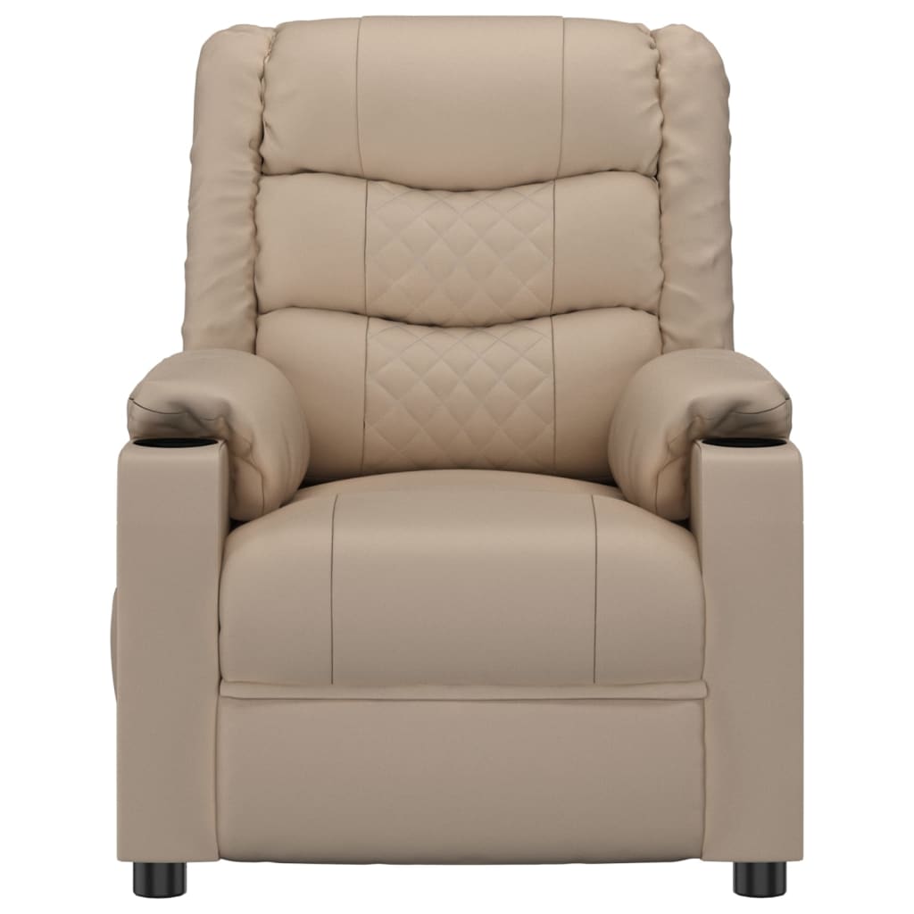 Recliner Chair Cappuccino Faux Leather