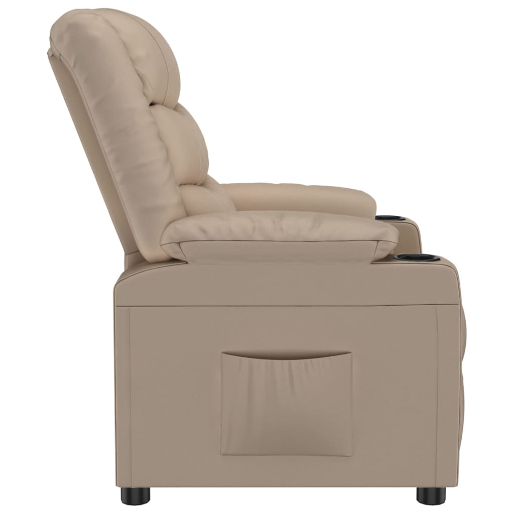 Recliner Chair Cappuccino Faux Leather