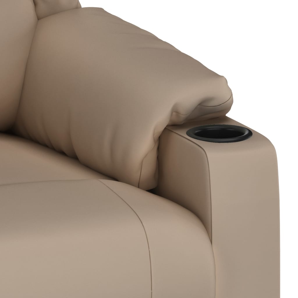 Recliner Chair Cappuccino Faux Leather